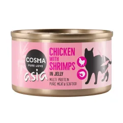 Sparpaket Cosma Asia in Jelly 24 x 85 g - Huhn & Shrimps