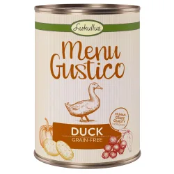 Sparpaket Lukullus Menu Gustico 24 x 400 g - Ente mit Karotte, Preiselbeeren und Rosmarin