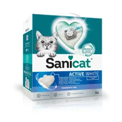Zum Sonderpreis! 2 x Sanicat Katzenstreu - Active White 2 x 10 l