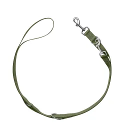 HUNTER Verstellbare Führleine London, olivgrün - 200 cm lang, 10 mm breit