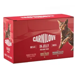 Sparpaket Carnilove Cat Pouch 24 x 85 g - Mixpaket in Gelee (3 Sorten)