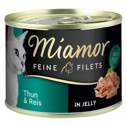 Sparpaket Miamor Feine Filets 12 x 185 g - Thunfisch & Reis in Jelly