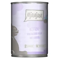 Sparpaket MjAMjAM Kitten 24 x 400 g - vorzügliches Kalb mit Lachsöl