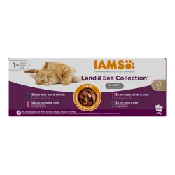 IAMS Advanced Nutrition Adult Land & Sea Mix - Sparpaket: in Gelee (96 x 85 g)