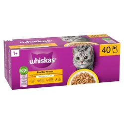 Whiskas Mega Pack 1+ Geflügel Auswahl in Gelee 40 x 85g
