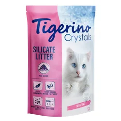 Tigerino Crystals bunte Katzenstreu - Sensitive, parfümfrei - blau 5 l