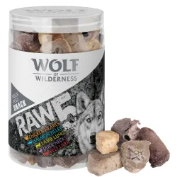 Sparpaket Wolf of Wilderness - RAW Snacks (gefriergetrocknet) - Mix: Rind, Huhn, Ente, Lamm (300 g)