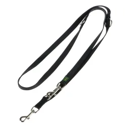 Hunter Hundeleine Vario Basic, schwarz - 200 cm lang, 15 mm breit