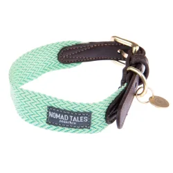 Nomad Tales Bloom Halsband, mint - Grösse XL: 52 - 58 cm Halsumfang, B 38 mm