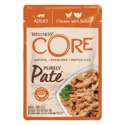Sparpaket Wellness Core Cat Adult Purely Paté 48 x 85 g - Huhn & Pute