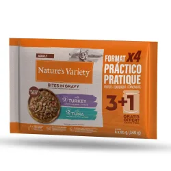 Nature's Variety Bites in Sosse Adult 44 x 85 g - mit Huhn und Lachs