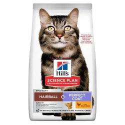 Hill's Science Plan Hairball & Perfect Coat Adult Huhn - Sparpaket: 2 x 7 kg