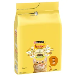 PURINA Friskies Adult Katze mit Huhn und Gemüse - Sparpaket: 3 x 3 kg