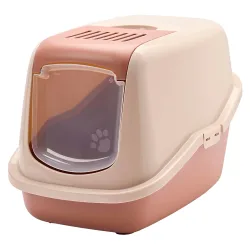 Savic Katzentoilette Nestor - champagner rosa / toskana rot