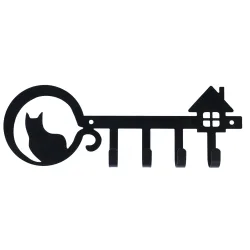 TIAKI Schlüsselbrett zur Wandmontage ?Katze? - 1 Stück