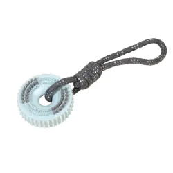 TIAKI Kauspielzeug Noppenrad mit Tau -  ca. L 30 x B 9 x H 4 cm