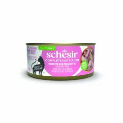 Schesir Complete Nutrition Filet in Gelee 6 x 140 g in Dosen - Thunfisch mit Schinken