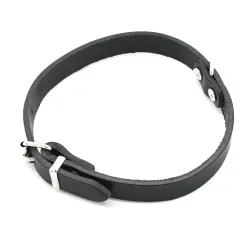 Heim Halsband genieted Soft, schwarz - Grösse 60: 44 - 54 cm Halsumfang, 25 mm breit