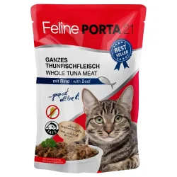 Sparpaket Feline Porta 21 Frischebeutel 24 x 100 g - Thunfisch mit Rind