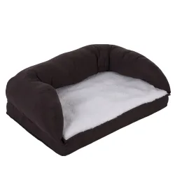 Sparpaket: Das Orthopädische Hundebett eckig + Kuscheldecke Paws - Grösse M + Kuscheldecke