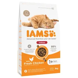 Sparpaket IAMS 2 x Grossgebinde - Ausgewachsene Katzen Indoor Huhn - 2 x 10 kg