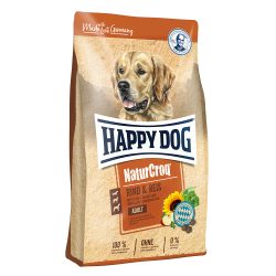 HAPPY DOG NaturCroq Trockenfutter Hund Adult, Rind & Reis 15 kg