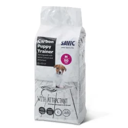 Savic Puppy Trainer Pads mit Aktivkohle - Large: L 60 x B 45 cm, 50 Stück