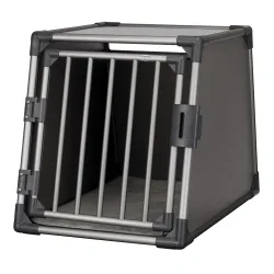 Trixie Transportbox Aluminium graphit - Grösse M-L: B 61 x T 86 x H 65 cm