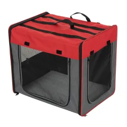 Transporthütte First Class Basic - Grösse L: B 53,5 x T 79 x H 66 cm, rot/grau