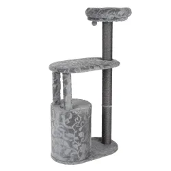 Kratzbaum Royal Silver - grau / florales Design