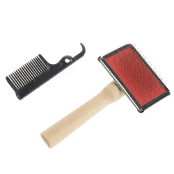 Softbürste mit Bürstenreiniger - L 12 x B 5,5 cm