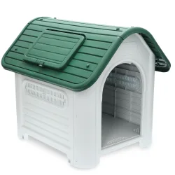 HAFENBANDE Kunststoffhundehütte Cottage - Grösse M: B 72 x T 87 x H 75,5 cm