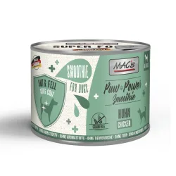 Sparpaket MAC's Dog Paw Power Smoothie 12 x 185 g - Plus Huhn - Haut & Fell