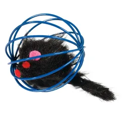 Karlie Katzenspielzeug Gitterball mit Plüschmaus - 1 Stück