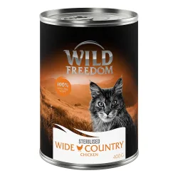 Wild Freedom Adult Sterilised 6 x 400 g - getreidefreie Rezeptur - Wide Country Sterilised - Huhn pur