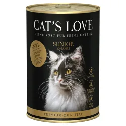 Sparpaket Cat's Love 24 x 400 g - Senior Ente