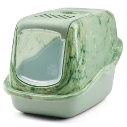 Savic Katzentoilette Nestor Marble - marmor weiss-grau / schwarz