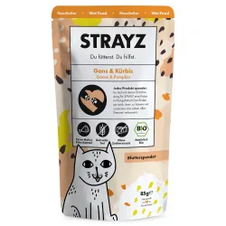 Sparpaket STRAYZ BIO Pouch 12 x 85 g - Bio-Gans & Bio-Kürbis