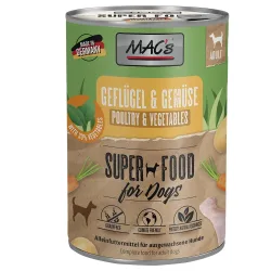 Sparpaket MAC's Nassfutter für Hunde 24 x 400 g - Geflügel & Gemüse