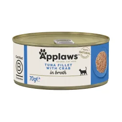 Applaws in Brühe 6 x 70 g - Thunfischfilet & Krabben