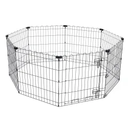 TIAKI Welpenfreilauf aus Metall - Grösse S: 8 Paneele à B 61 x H 64 cm
