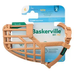 Baskerville Klassik Maulkorb, beige - Größe 6