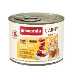 Sparpaket Animonda Carny Senior 12 x 200 g - Rind & Putenherzen