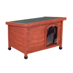 Hundehütte Woody Flachdach - Grösse S: B 85 x T 57 x H 58 cm