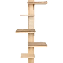 Kerbl Pet Wandkratzbaum Timber für Katzen - natur / grau