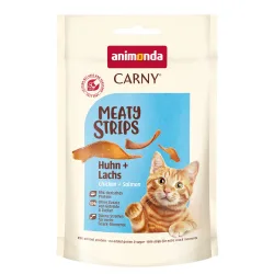 animonda Carny Adult Meaty Strips - Sparpaket: Huhn + Lachs (10 x 50 g)