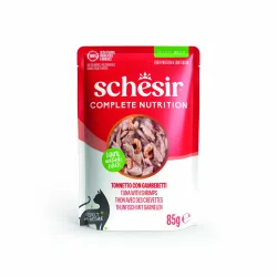 Sparpaket Schesir Complete Nutrition Filet in Gelee 24 x 85 g - Thunfisch mit Garnelen