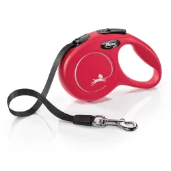 flexi Classic Gurt-Leine rot, 3 m - Grösse XS: bis 12 kg