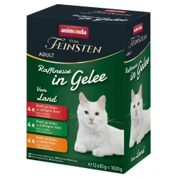 animonda Vom Feinsten Adult Raffinesse in Gelee 24 x 85 g - Mixpaket Varietäten vom Land (3 Sorten)
