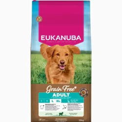 Eukanuba Grain Free Adult Large mit Lamm - Sparpaket: 2 x 12 kg